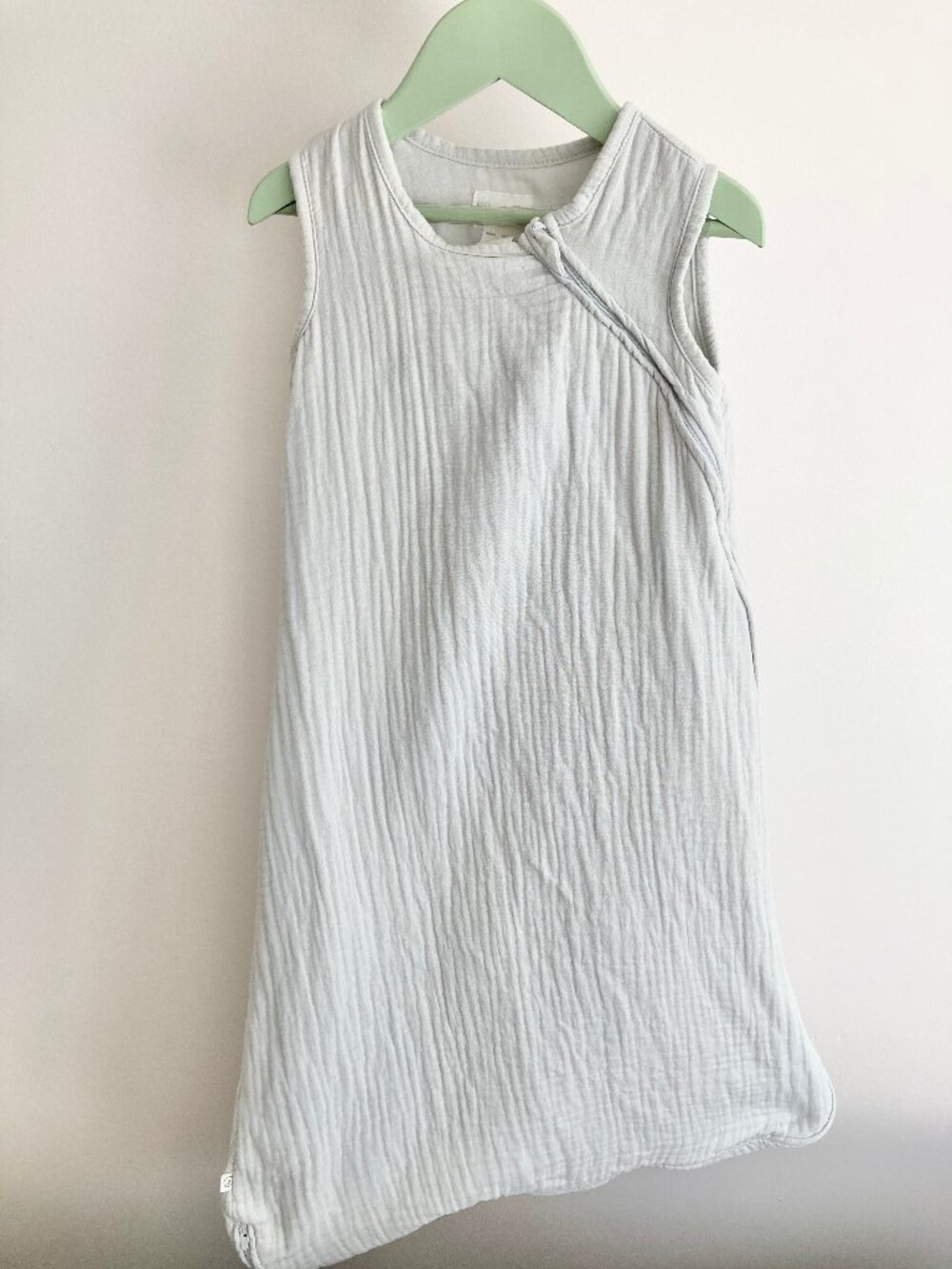 💙2/$25 Carter's 12-18 Months Baby Toddler Large Grey Crinkle Gauze Sleep Sack